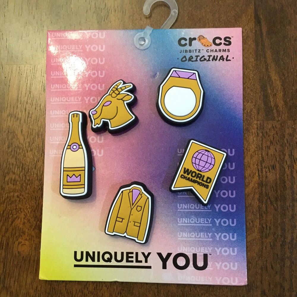 Crocs Jibbitz Winner 5 Pack Uniquely New On Card New 5 Piece Set